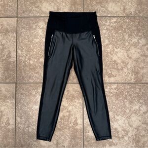 Old Navy Faux Leather Panel Leggings